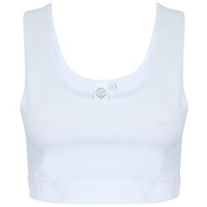 Skinni Fit Womens/Ladies Fashion Crop Top / White/White